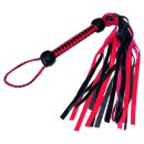 Black and Red Flogger Whip