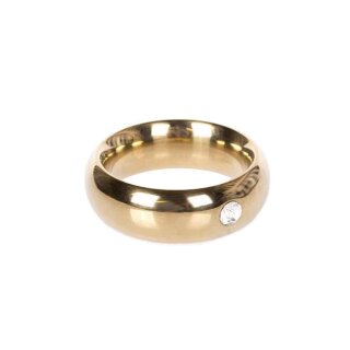 Gold Donut Cockring with Jewel Thick 40 mm