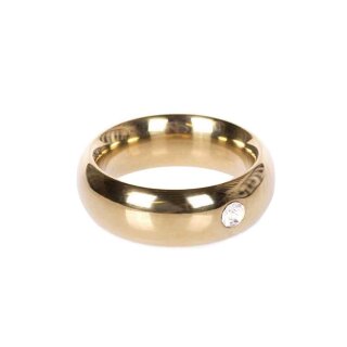 Gold Donut Cockring with Jewel Thick 45 mm