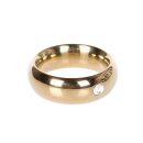 Gold Donut Cockring with Jewel Thick 50 mm