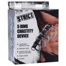 Strict 5 Ring Chastity Device