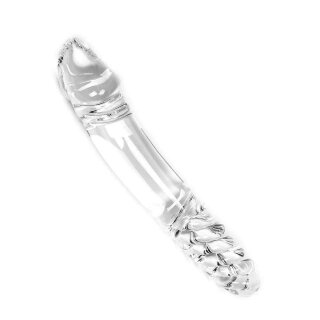 Glass Dildo Clear Double