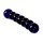 Glass Dildo Black/Blue Beads