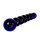 Glass Dildo Black/Blue Beads