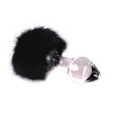 Kiotos - Glass Buttplug Black Tickler 4,2 cm