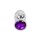 Buttplug Aluminium Purple Large 4 cm