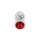 Buttplug Aluminium Red Medium 3,5 cm