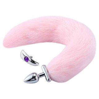 Kiotos - Screwed Pink Tail Plug 2,8 cm