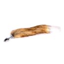 Kiotos - Fox Tail Plug Brown & White Short 2,8 cm