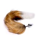 Kiotos - Fox Tail Plug Brown & White Short 2,8 cm