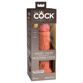 King Cock Elite Dual Density Silicone Cock Tan 20.5cm