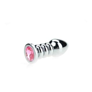 Ribbed Buttplug Pink