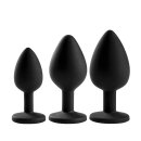 3 Plugs Set Elegant Black