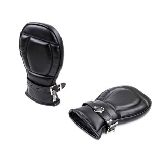 BDSM Leather Mitts Black