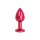 Kiotos - Aluminium Buttplug Red with Clear Gem 2,8 cm