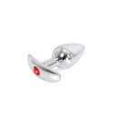 Kiotos - Aluminium Handle Buttplug Red Gem 2,8 cm