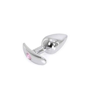 Aluminium Handle Buttplug Pink Gem
