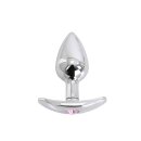 Aluminium Handle Buttplug Pink Gem