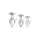 Pink Gem Glass Anal Plug Medium