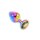 Kiotos - Rainbow Buttplug with Gem M 3,3 cm