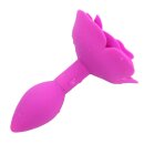 Kiotos - Pink Rose Silicone Anal Plug 3 cm