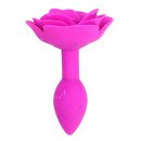 Kiotos - Pink Rose Silicone Anal Plug 3 cm