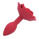 Kiotos - Red Rose Silicone Anal Plug 3 cm