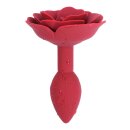 Kiotos - Red Rose Silicone Anal Plug 3 cm