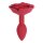 Kiotos - Red Rose Silicone Anal Plug 3 cm