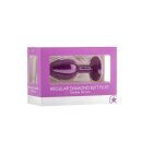 Regular Diamond Butt Plug - Purple 3,2 cm