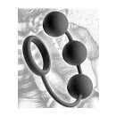 Silicone Cock Ring with 3 Weighted Balls