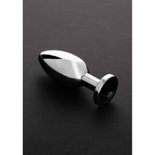 Jeweled Butt Plug Black Large 3,8 cm