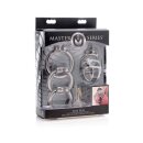 The Pen Deluxe Locking Chastity Cage Silver