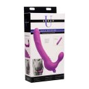 ROYAL REVOLVER Vibrating Silicone Strapless Strap On Purple