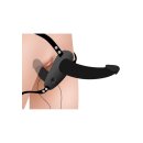 Supreme Pleasure Vibrating Double Ended Dildo w/Harness Black