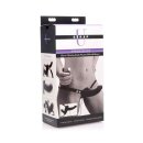 Supreme Pleasure Vibrating Double Ended Dildo w/Harness Black