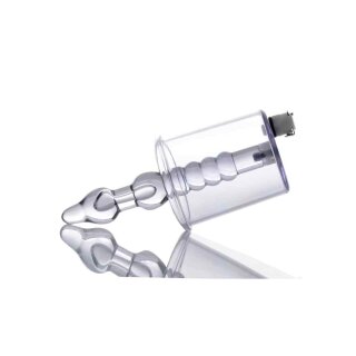 Anal Rosebud Vacuum with Beaded Rod Transparent