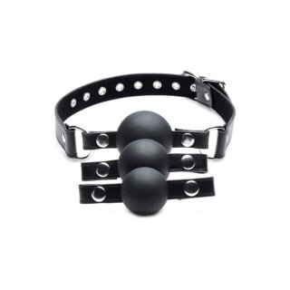 Interchangeable Silicone Ball Gag Set Black