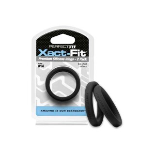 #14 Xact-Fit Cockring 2-Pack Black