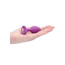 Diamond Heart Butt Plug Regular Purple 2,8 cm