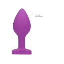 Diamond Heart Butt Plug Regular Purple 2,8 cm