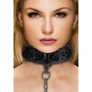 Luxury Collar with Leash Black