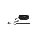Luxury Collar with Leash Black