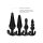 NO. 80 - 4-Piece Butt Plug Set - Black