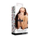 Printed Hand Cuffs - Old School Tattoo Style - Black