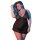 Baby Doll Fly Away Back & G-Set Black Queen Size 2 XL