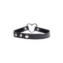 Master Series Dark Heart Chrome Heart Black Choker - Black