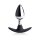 Master Series Dark Invader - Metal & Silicone Anal Plug - Medium - Silver 4,9 cm