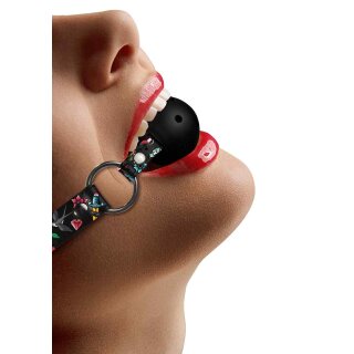 Breatheable Ball Gag - Old School Tattoo Style - Black