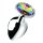 Booty Sparks Rainbow Prism Gem Anal Plug - Large - Silver 4,1 cm